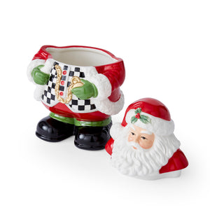 Christmas Tree Black & White Santa Candy Jar