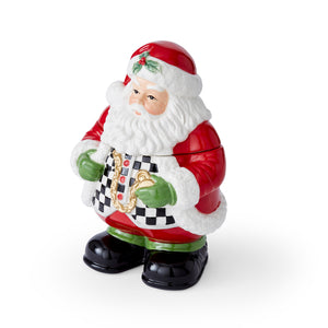 Christmas Tree Black & White Santa Candy Jar