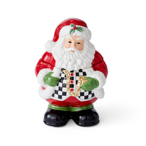 Christmas Tree Black & White Santa Candy Jar