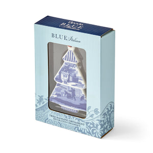 Blue Italian Christmas Tree Shaped Ornament