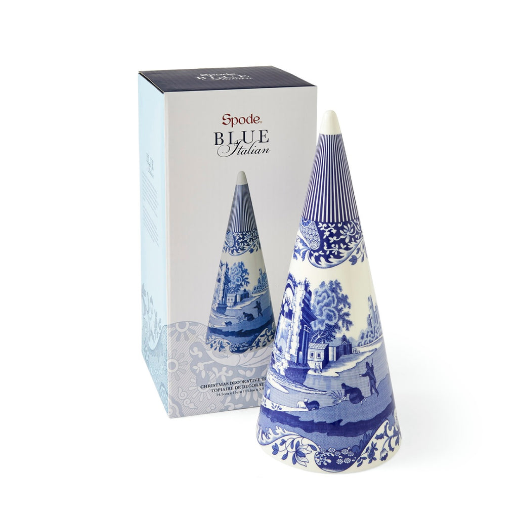 Blue Italian 13" Christmas Topiary