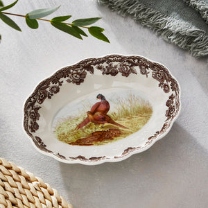 Woodland Pheasant Oval Fluted Dish