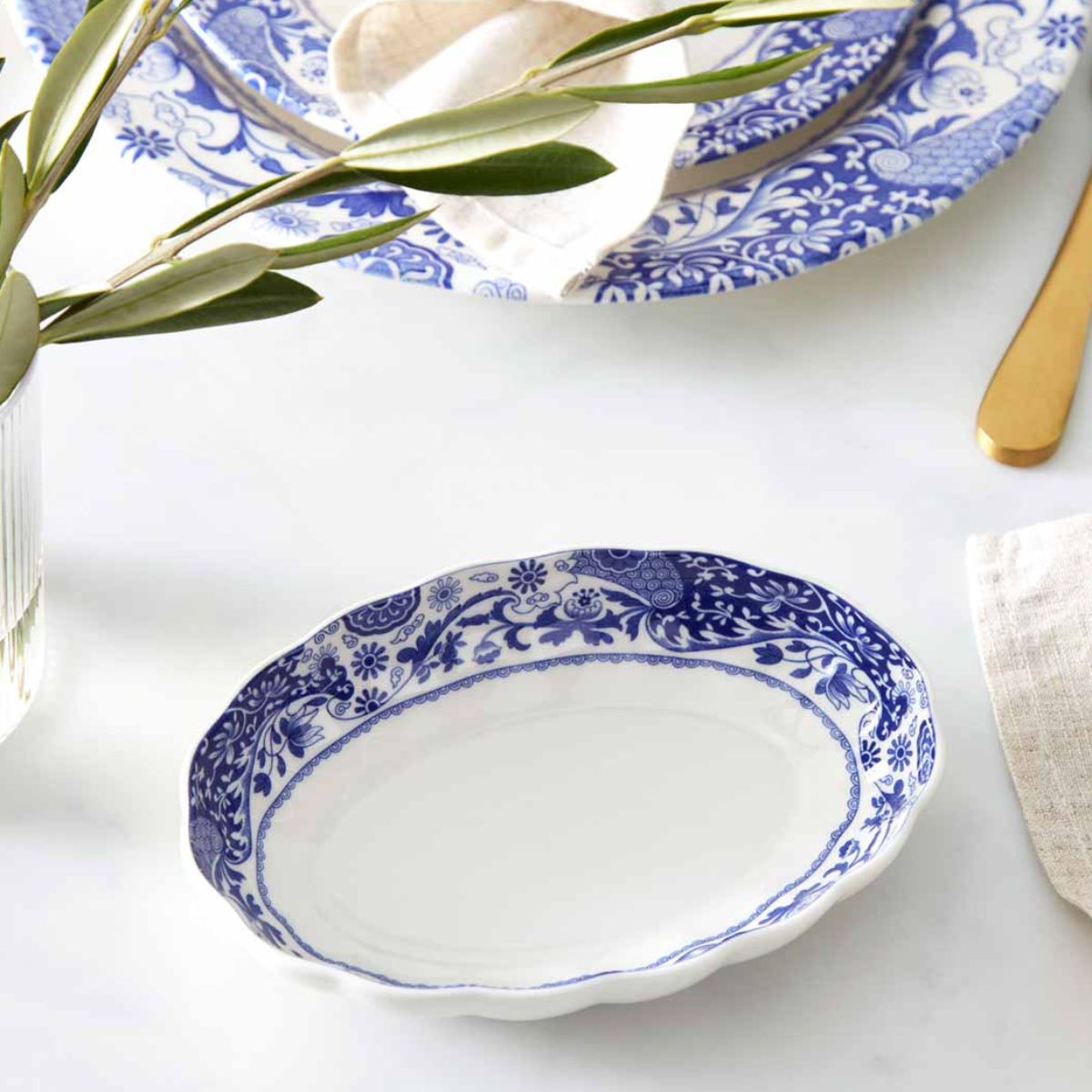 Brocato 6" Oval Fluted Dish, Set of 4