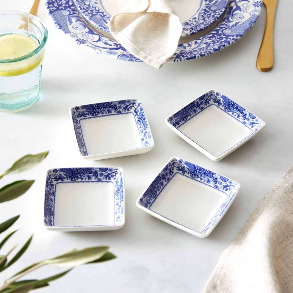 Brocato 3" Square Dishes, Set of 4