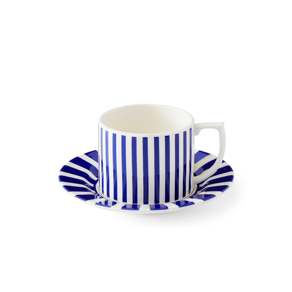 Steccato Narrow Teacup & Saucers, Set of 4