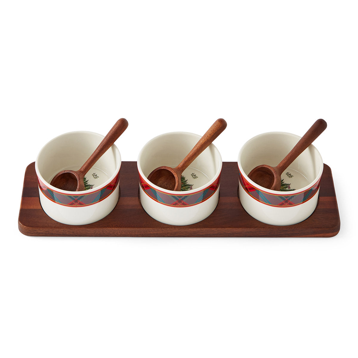 Christmas Tree Tartan 7-Piece Condiment Set