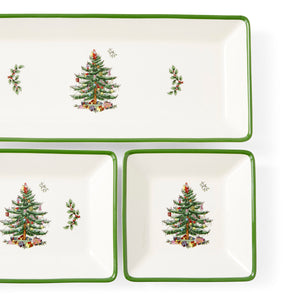 Christmas Tree 3-Piece Traditional Nesting Trays