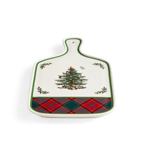 Christmas Tree Tartan 13.5" Serving Board