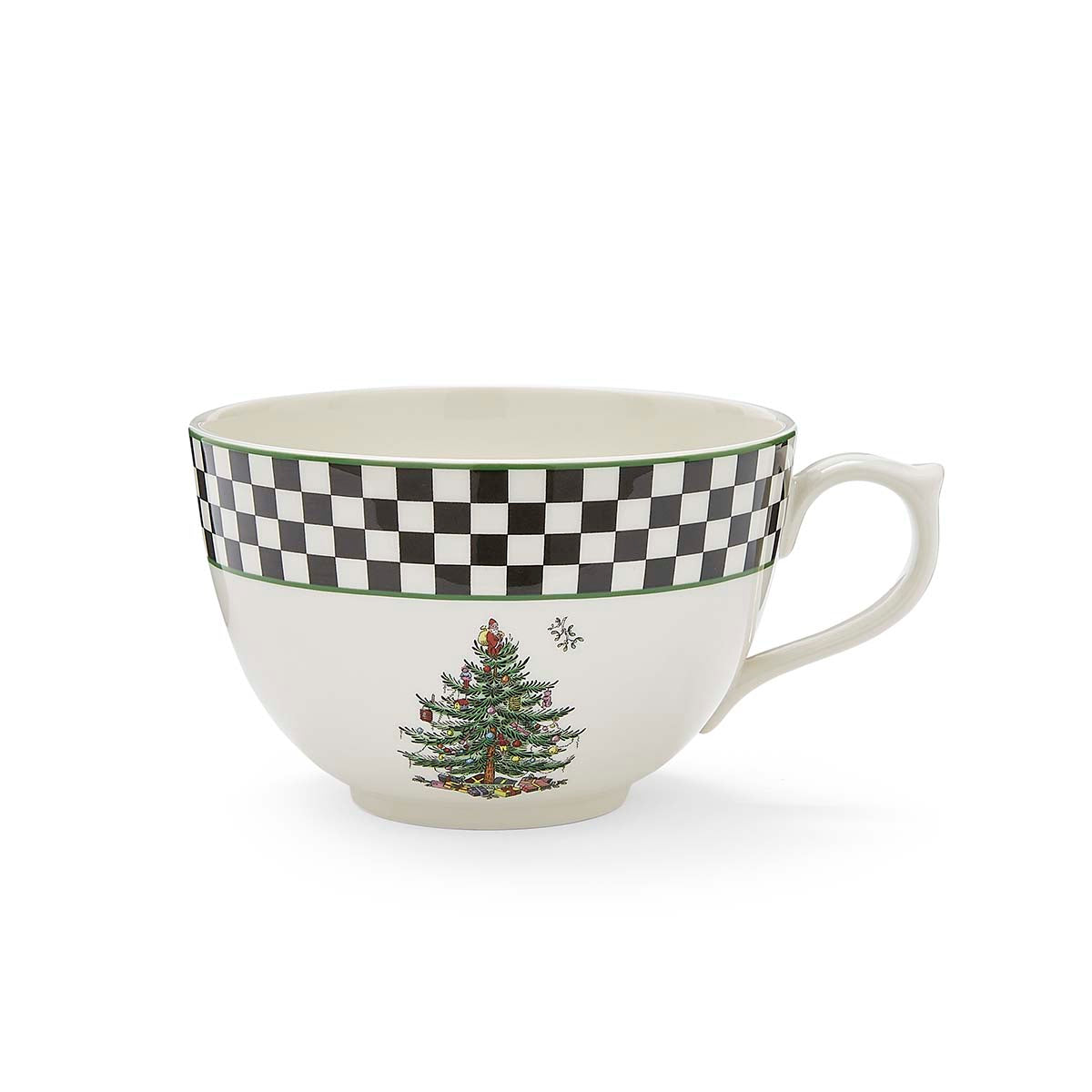 Christmas Tree Black & White Nutcracker Toby Mug