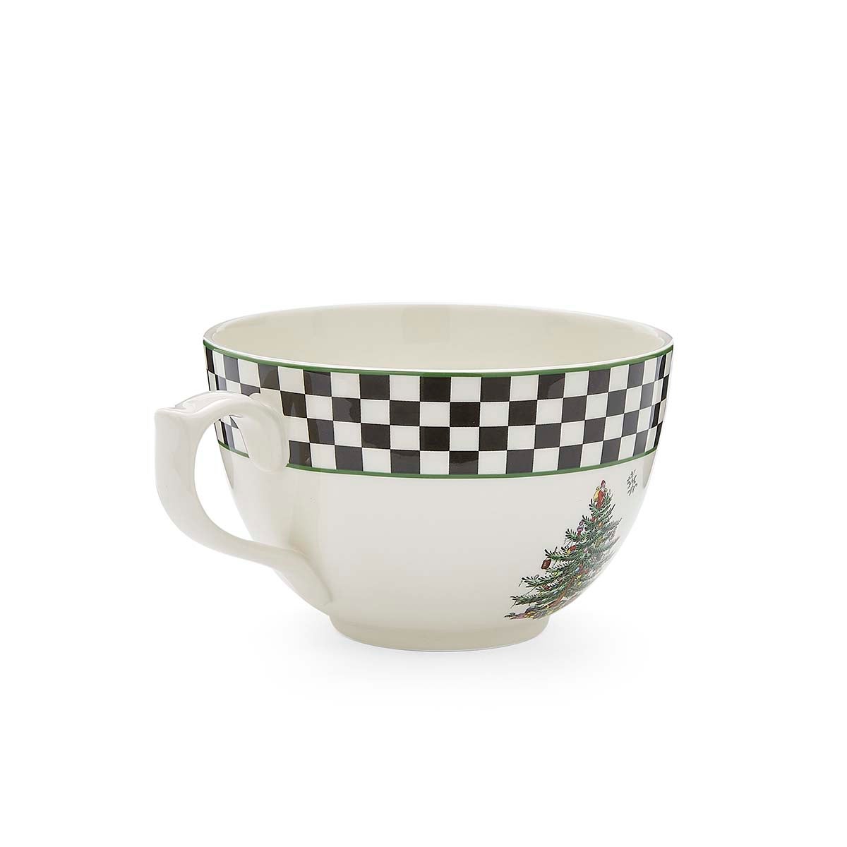 Christmas Tree Black & White Nutcracker Toby Mug