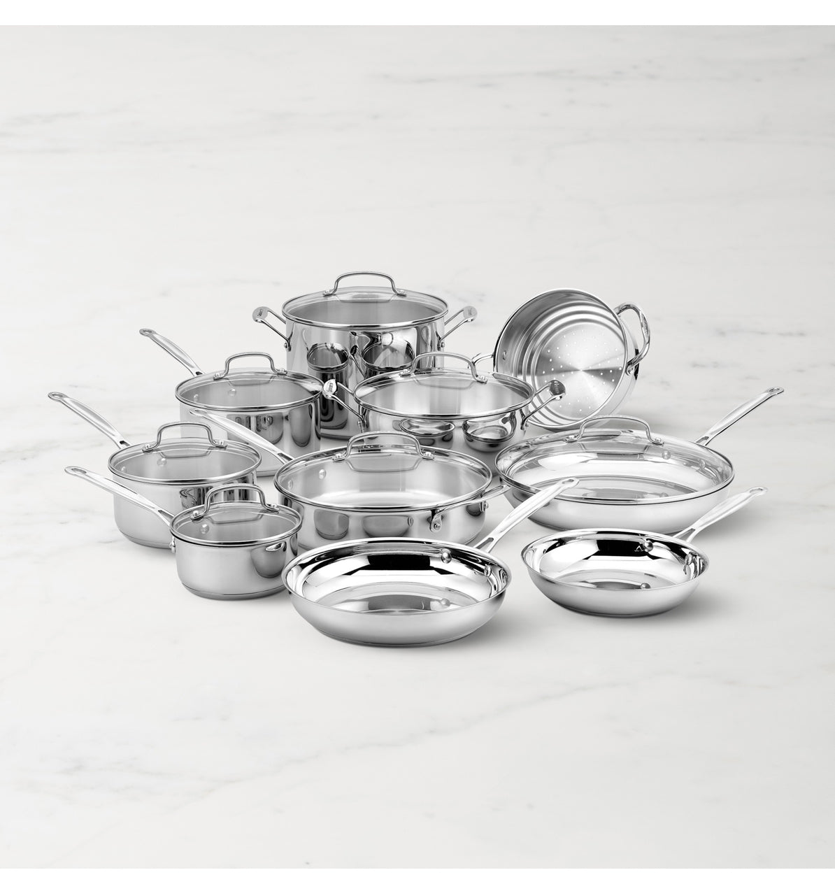Cuisinart Chef's Classic Stainless-Steel 17-Piece Cookware Set