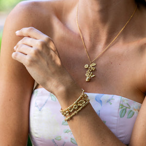 Meadow Flowers Petite Cuff in Gold