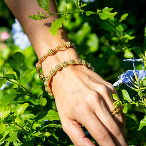 Berry & Bead Bracelet in Gold