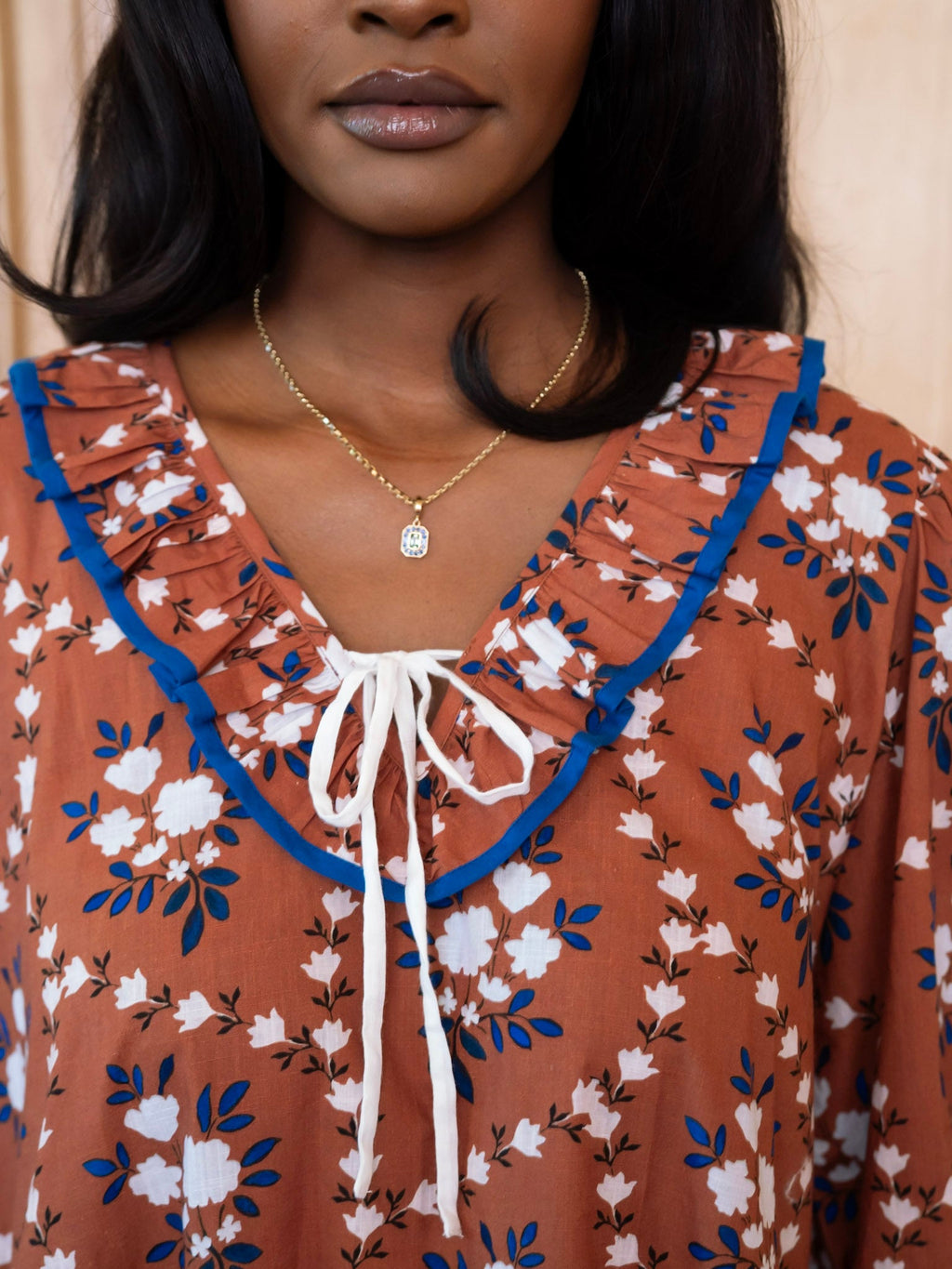 House Dress in Marigold Honey Floral
