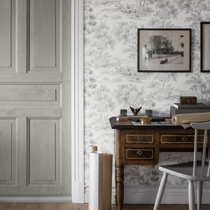 Boråstapeter Countryside Morning Wallpaper in Grey