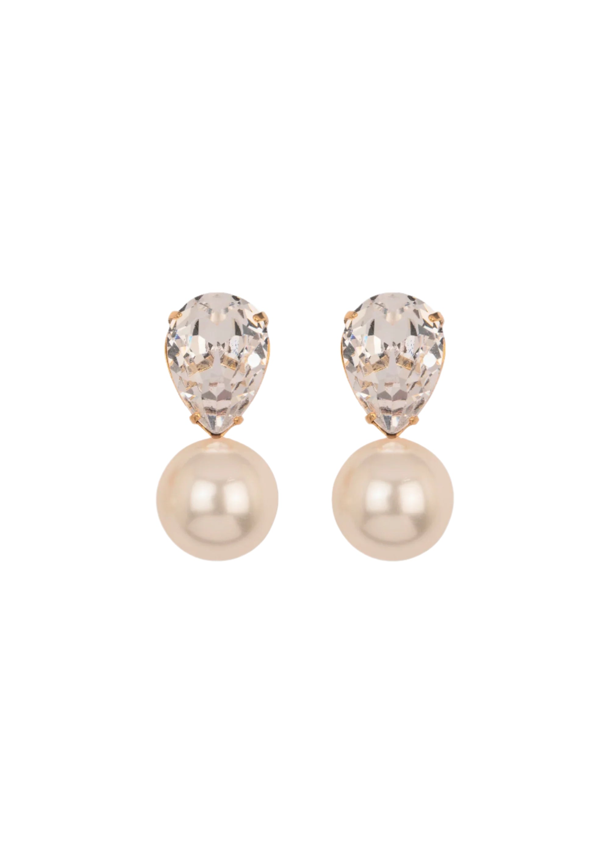 Cimone Earrings in Crystall & Antique Gold