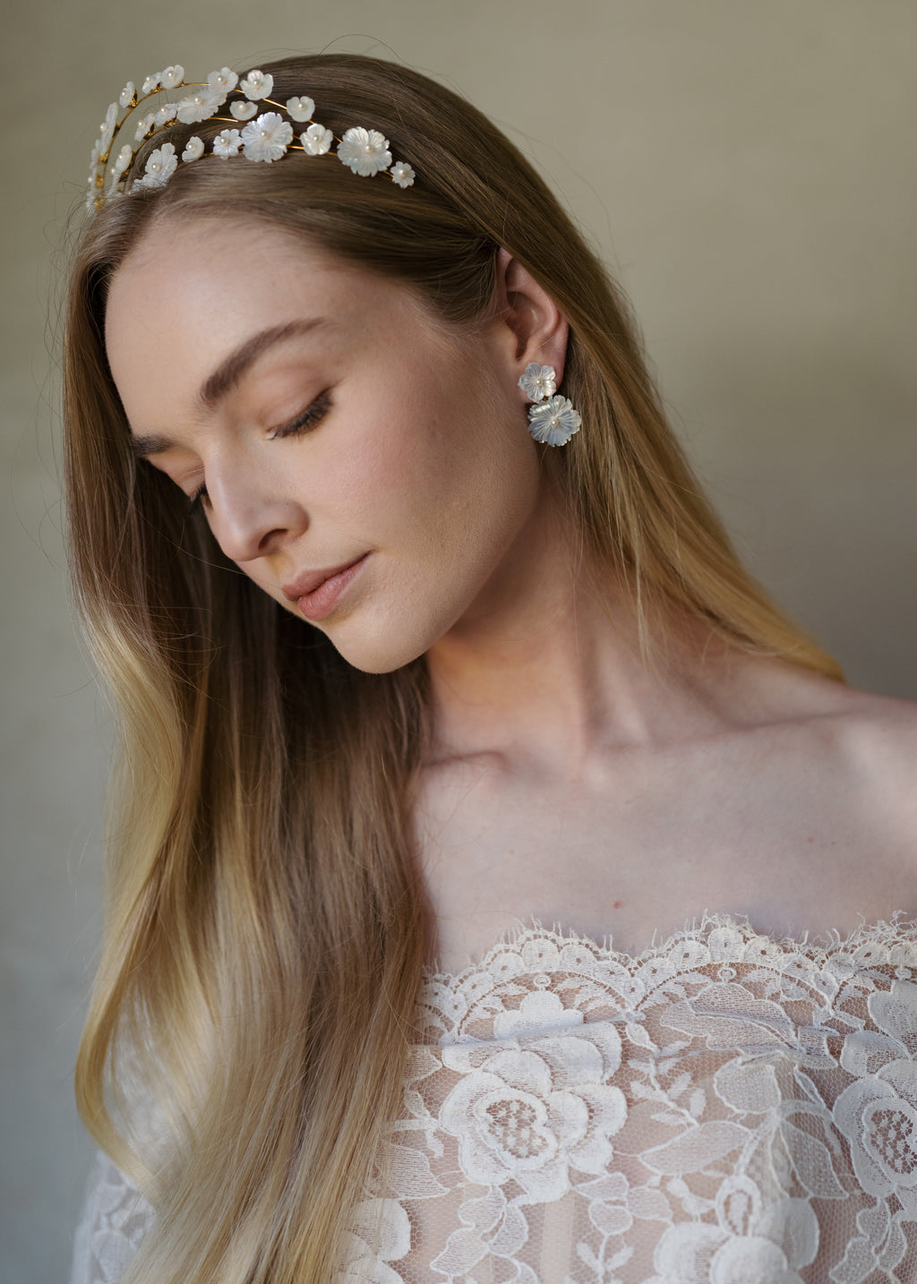 Tibby Earrings in Mother of Pearl