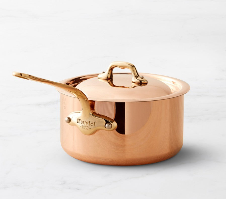 2 QT Mauviel M'150 B Copper Saucepan