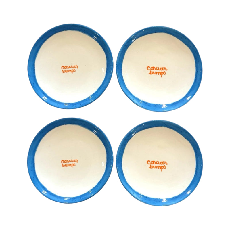 Tiny “Caviar Bumps” Plates, Set of 4