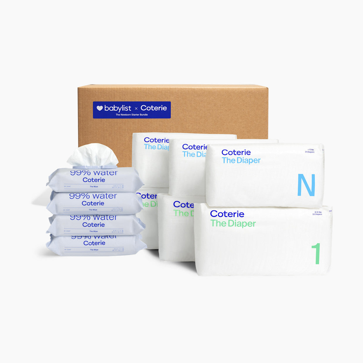 CoterieNewborn Diaper & Wipes Starter Bundle