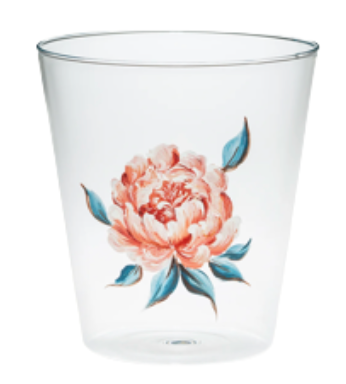 CasarialtoPeonies Drinking Glass, 12 oz.
