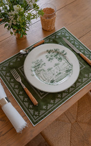 Pedralbes Placemats in Olive, Set of 4