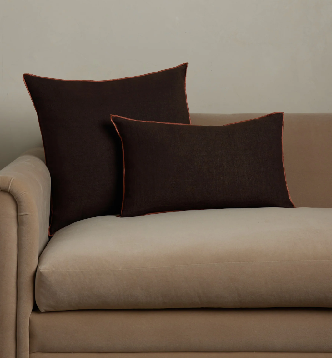 Carys Contrast Linen Pillow