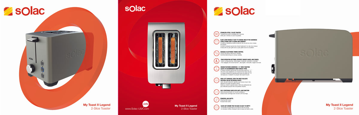 Solac My Toast II Legend 2-Slice Toaster 