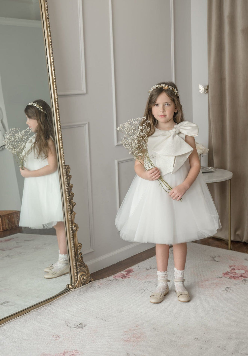 Jackie White Tulle Dress - Petite Maison Kids