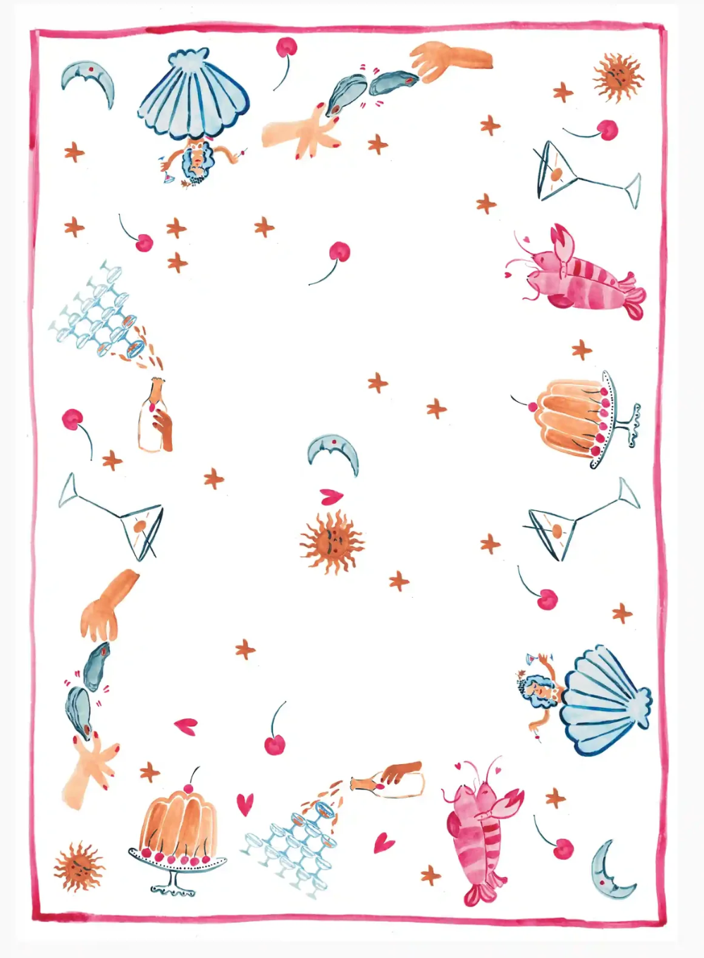 Classic Illustrated Tablecloth