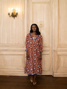 House Dress in Marigold Honey Floral