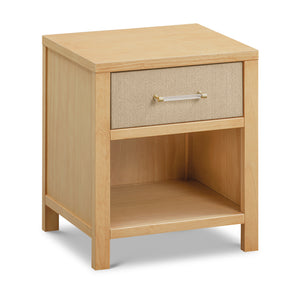 Eloise Assembled Nightstand in Honey and Performance Sand Eco-Weave