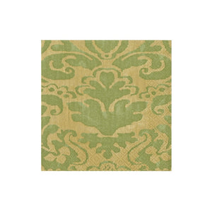 Palazzo Paper Cocktail Napkins in Moss Green, Set of 20