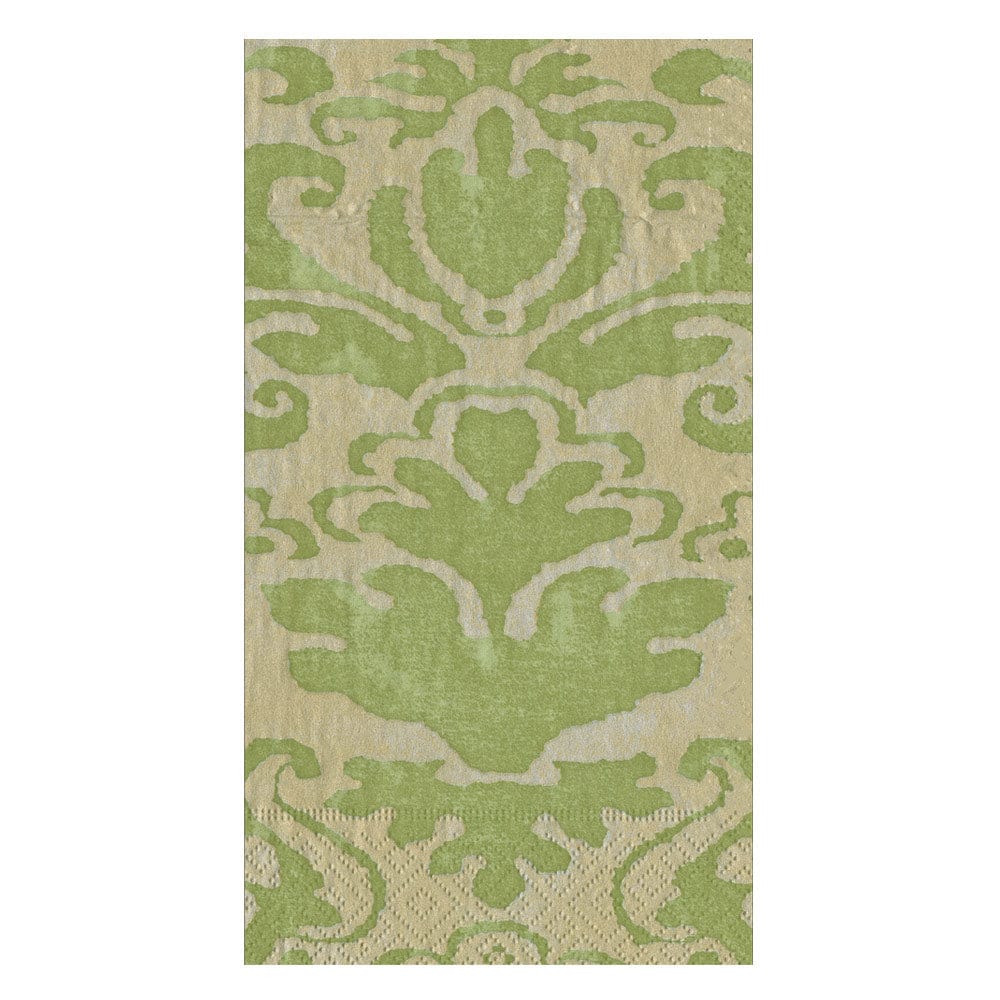 Palazzo Paper Guest Towel Napkins in Moss Green, Set of 15