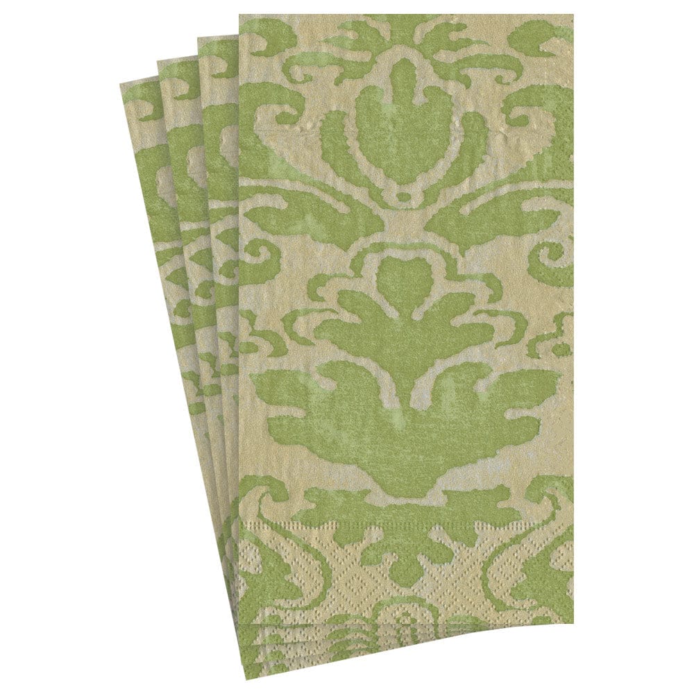 Palazzo Paper Guest Towel Napkins in Moss Green, Set of 15