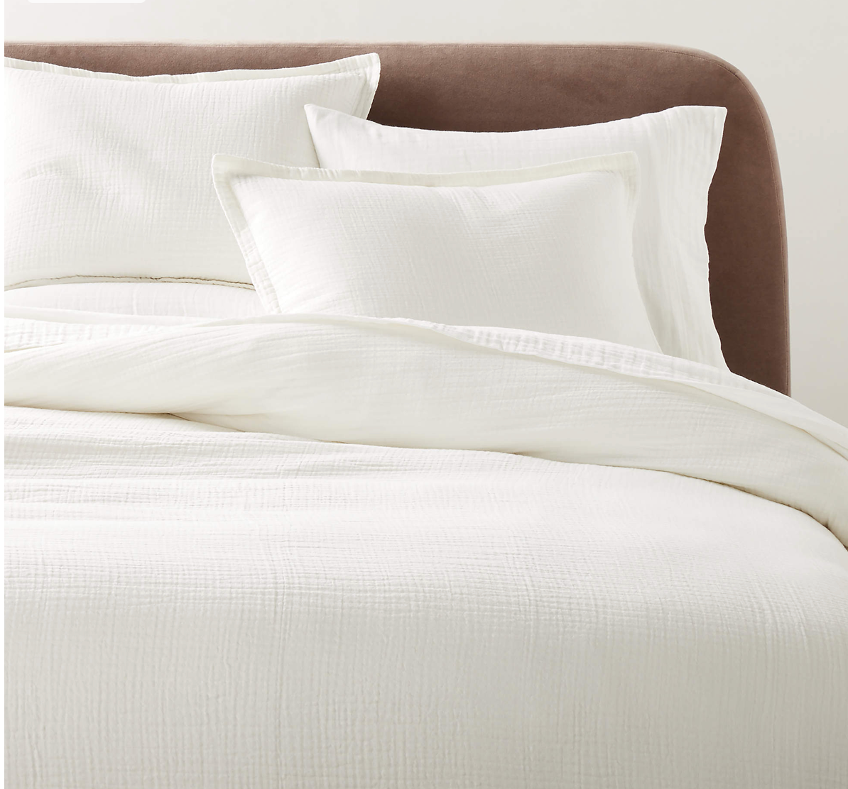 Alto Organic Cotton Gauze Warm White King Duvet Cover