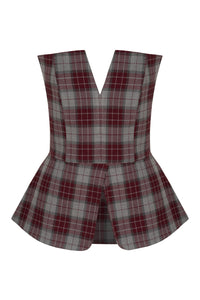 Aria Set in Beige & Burgundy