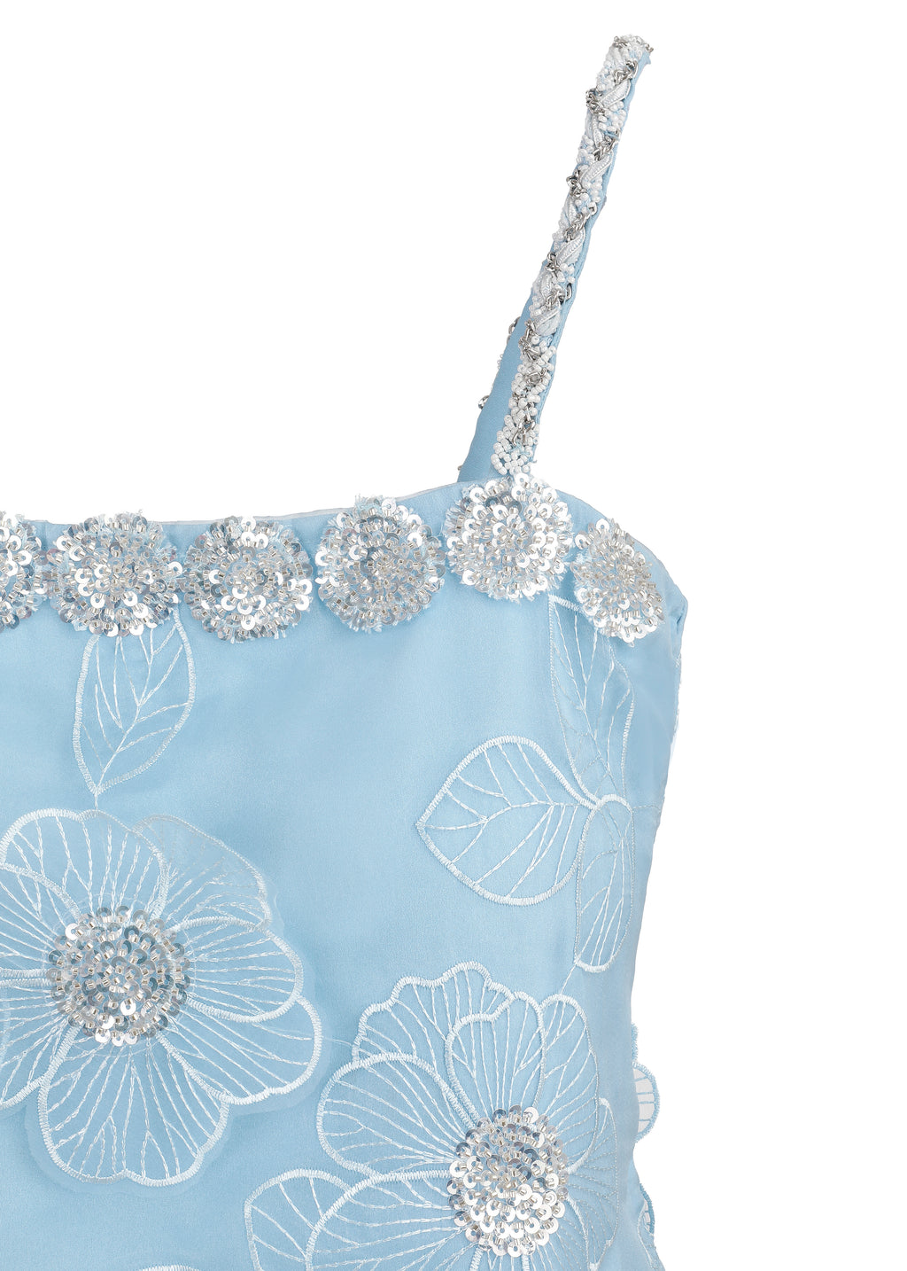 Gardenia Mini Dress in Cornflower Blue