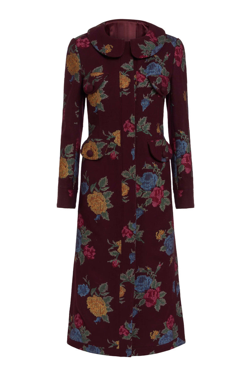 Alice Cross Stitch Floral Coat