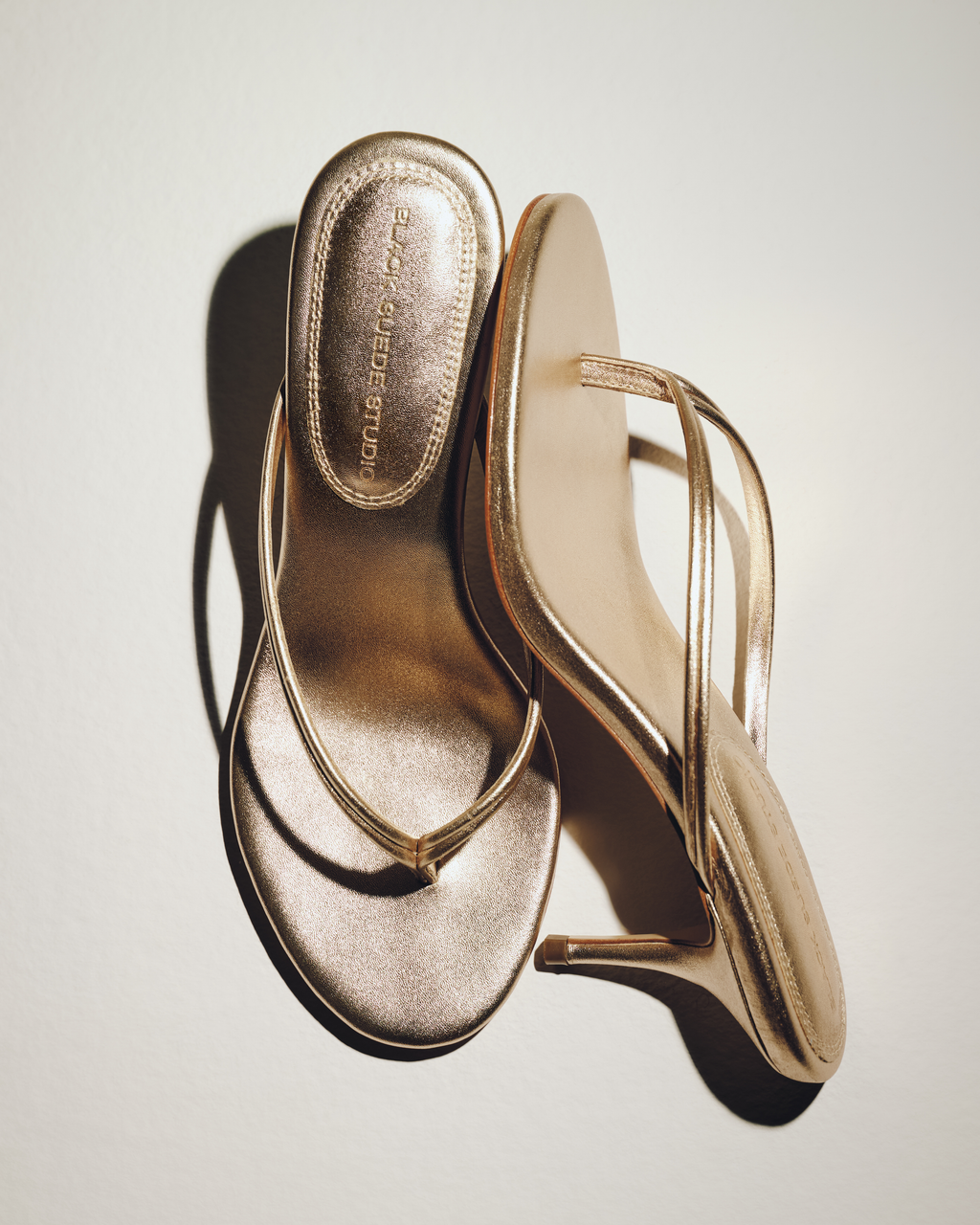 Marci 65 Mule in Gold Metallic Leather