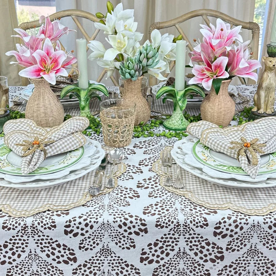 The Kelli Tablecloth in Dark Cocoa