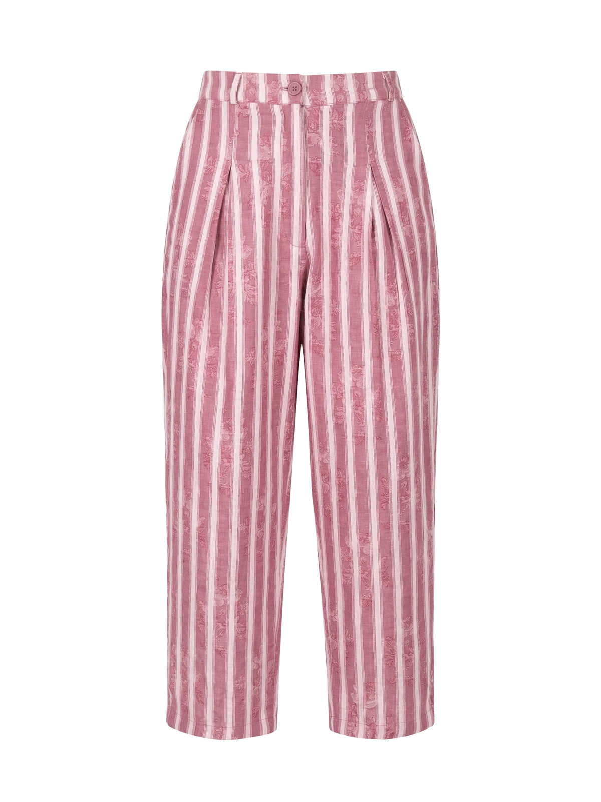 Delphine Pant x Styled By Claire in White Rosette Stripe