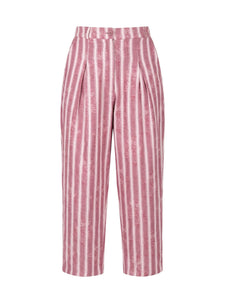 Delphine Pant x Styled By Claire in White Rosette Stripe