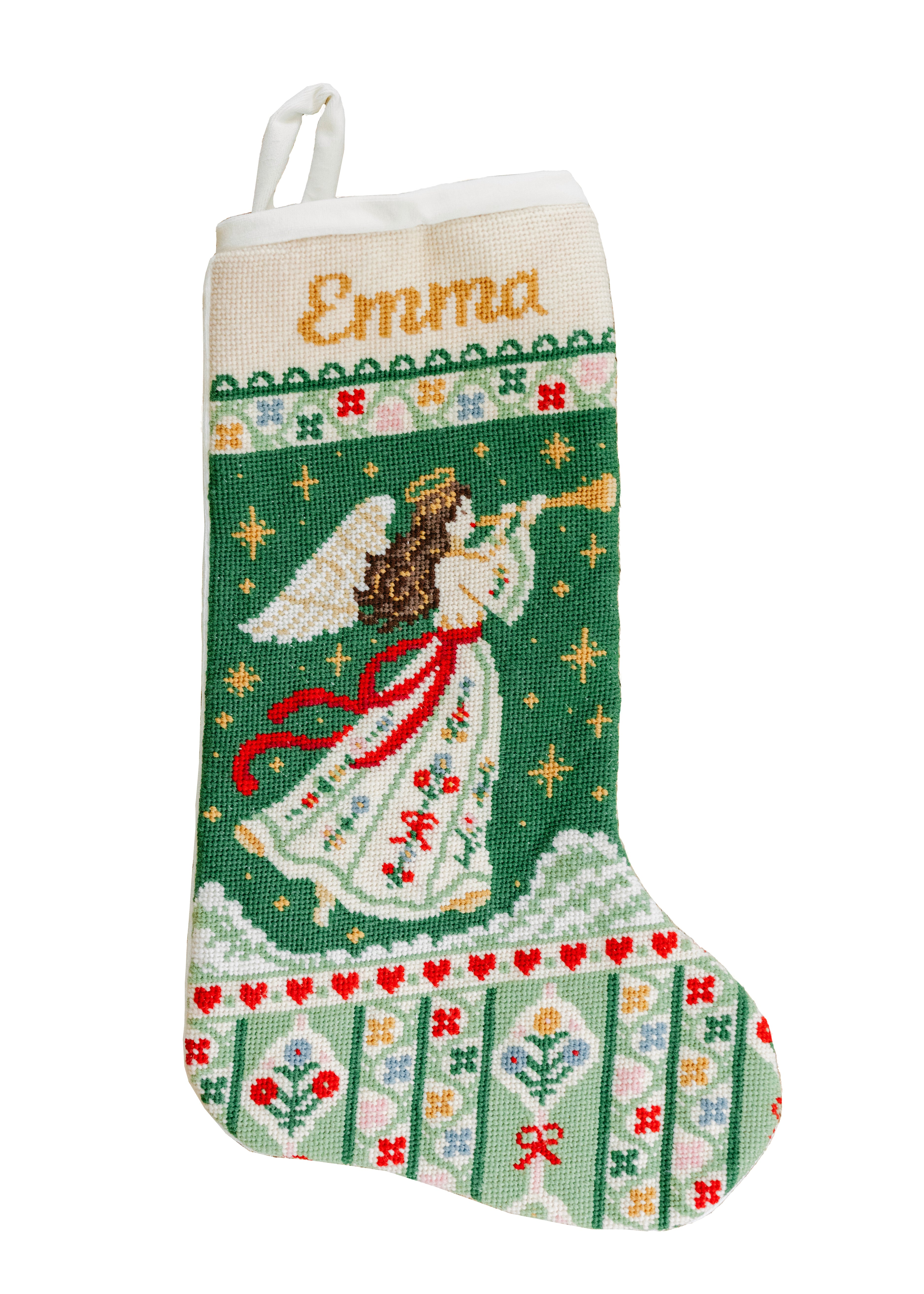 Needlepoint Angel Stocking
