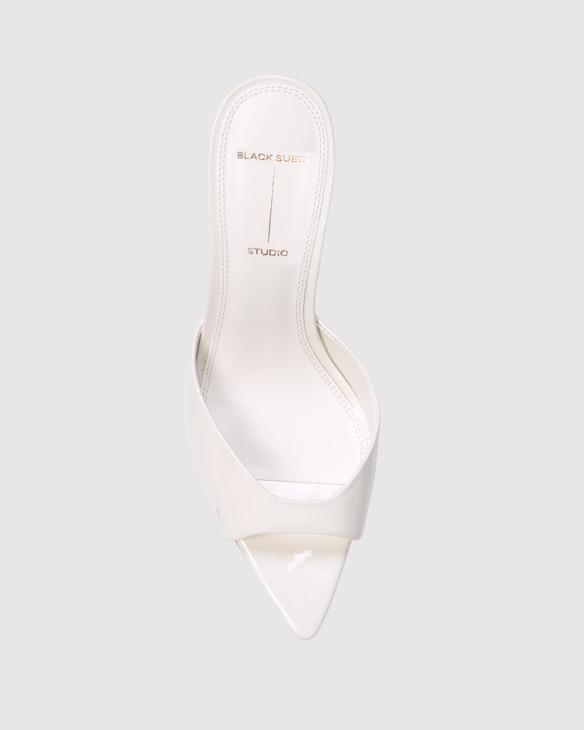 Brea 80 Mule in Coconut Patent Leather