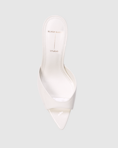 Brea 80 Mule in Coconut Patent Leather