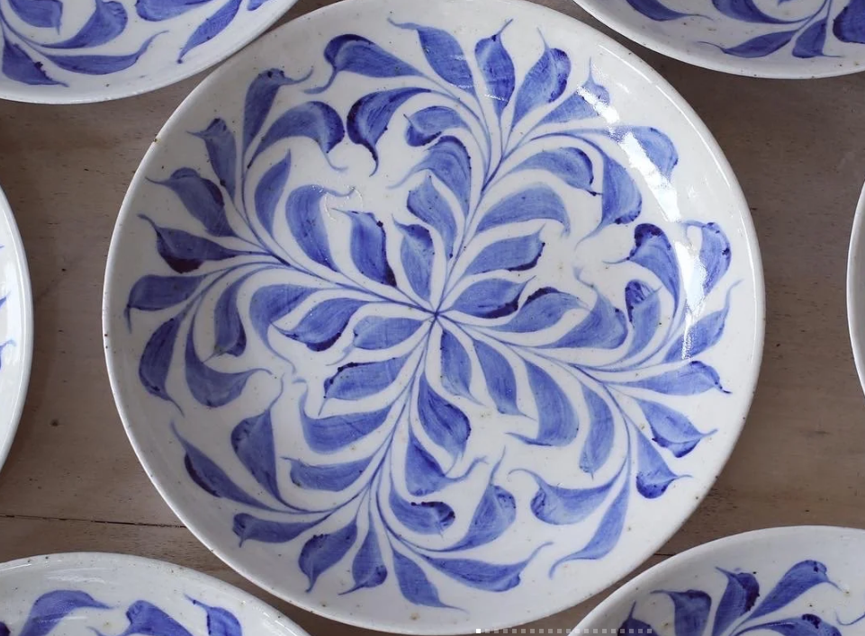 Blue Leaf Bowl