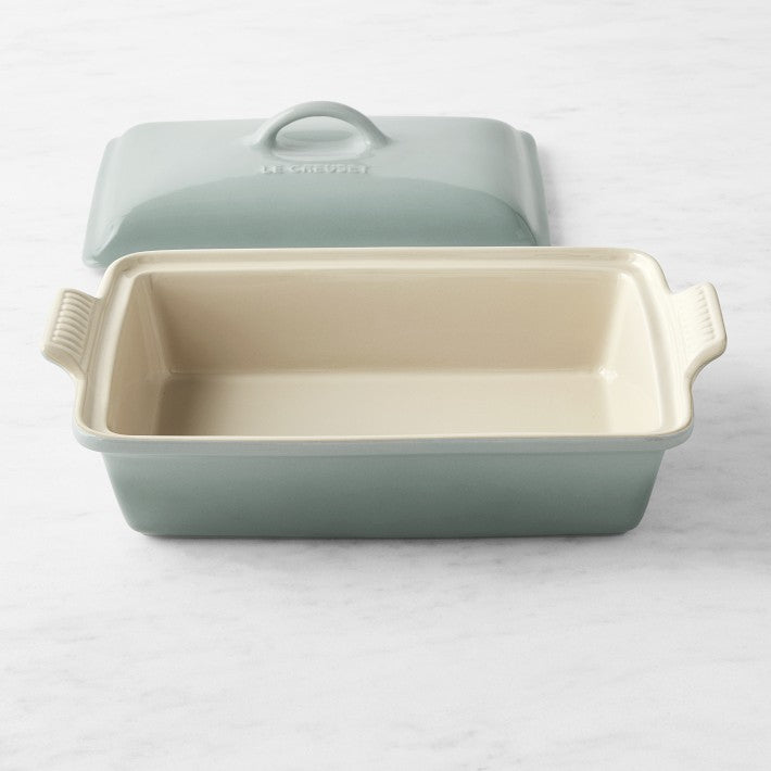 "Sea Salt" Le Creuset Heritage Stoneware Rectangular Covered Casserole