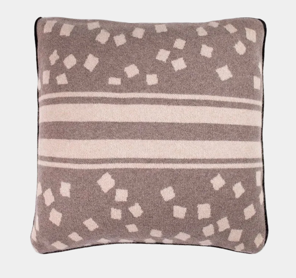 "CONFETTI" CASHMERE PILLOW in ALMOND