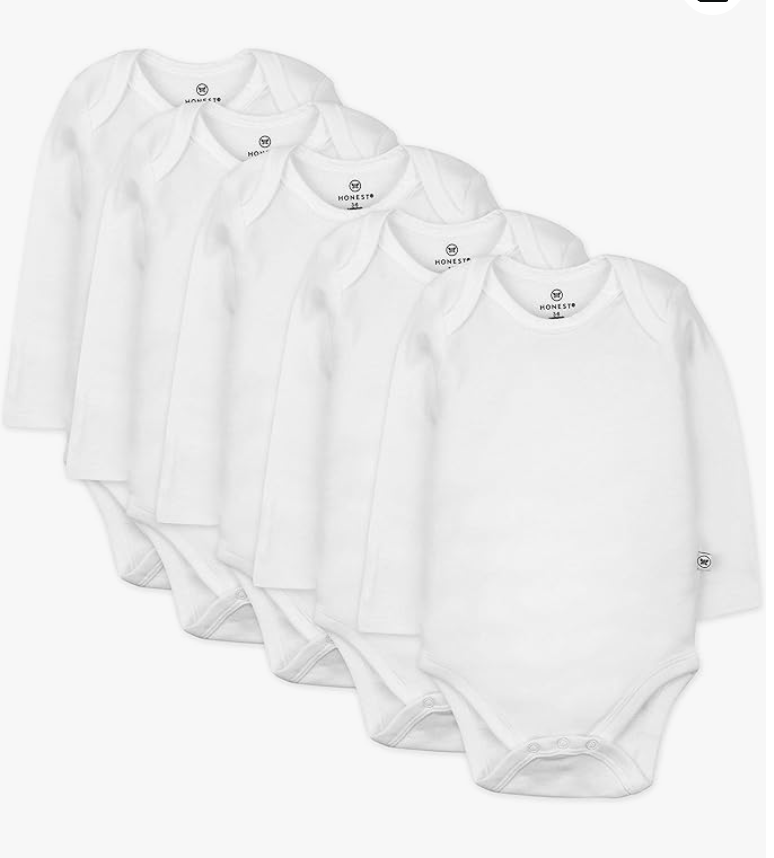 5-pack Long Sleeve Bodysuits One-piece 100% Organic Cotton for Infant Baby Boys